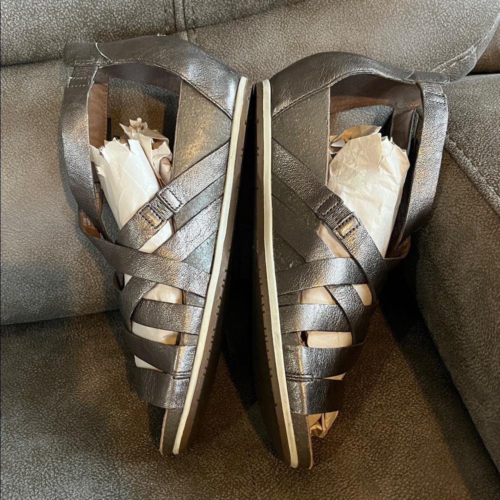 Dansko Vivian Gladiator Strappy Metallic Leather Sandals - Picture 4 of 12